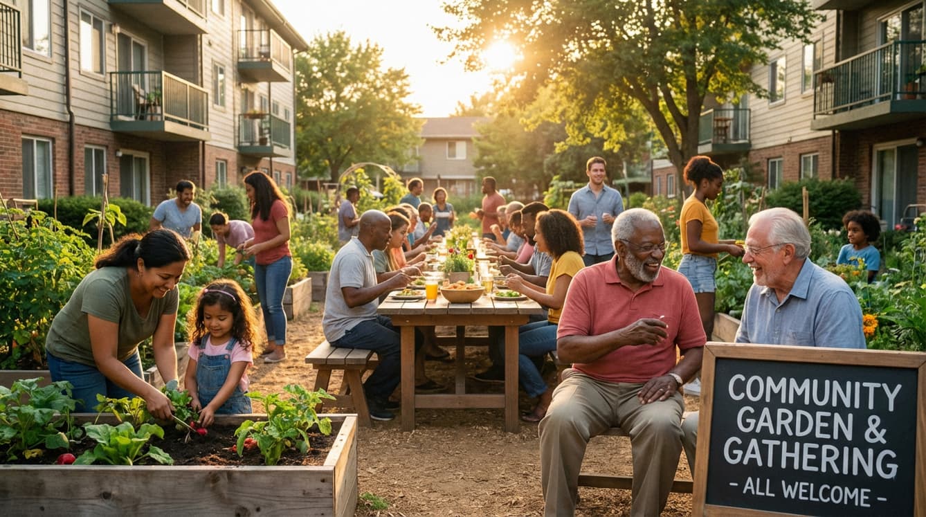 Community gathering outdoors
